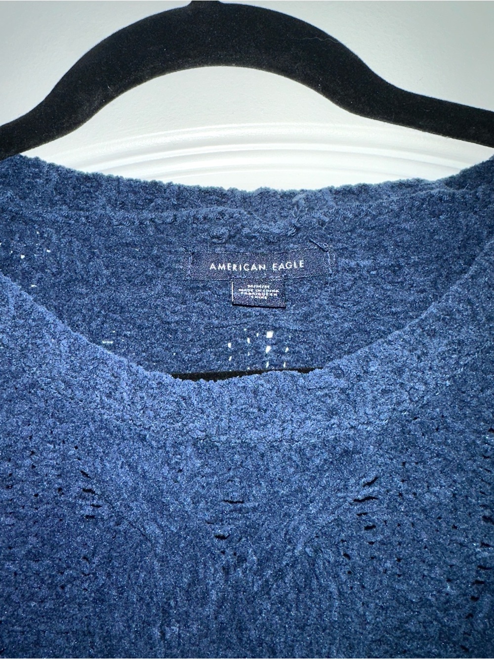 American Eagle Women’s Cozy Knit Blue Sweater - Size Medium